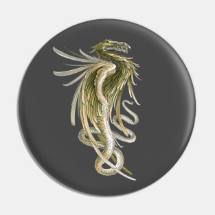 Winged Dragon with a Snake Tail Pin