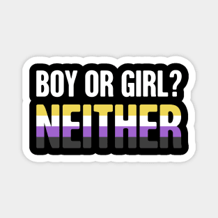 Funny Non-Binary Pride | Gender Identity Genderqueer Magnet