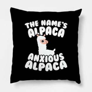 The Name's Alpaca Anxious Alpaca Pillow