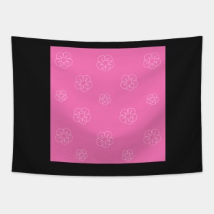 Pink Flowers Pattern Digital Art | Melanie Jensen Illustrations Tapestry