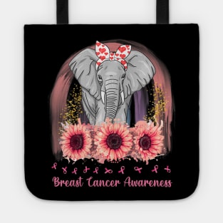 Breast Cancer Awareness Elephant Tote