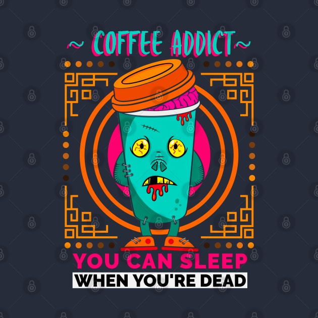 Funny Zombie Coffee Addict by ReaverCrest