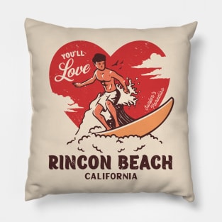 Vintage Surfing You'll Love Rincon Beach, California // Retro Surfer's Paradise Pillow