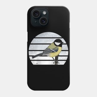 Great Titmouse Bird Illustration Phone Case