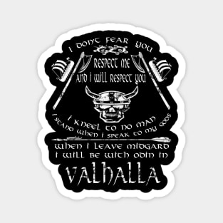 With Odin In Valhalla Magnet