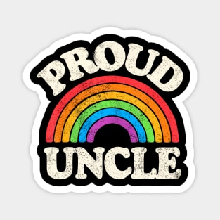 LGBTQ Proud Uncle Gay Pride LGBT Ally Family Flag Magnet