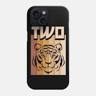 2 Year Old Tiger Birthday Boy Girl 2nd Birthday Tiger Phone Case