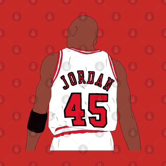 Michael Jordan 45 Back-To by rattraptees