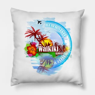 Waikiki Hawaii Pillow