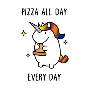 Pizza All Day Every Day Women Unicorn T-Shirt