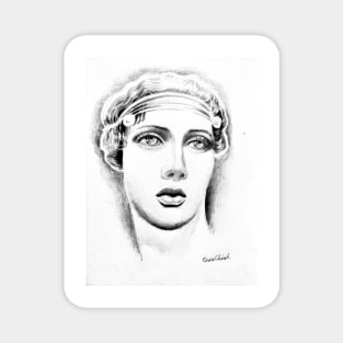 The portrait of the poet Sappho Magnet