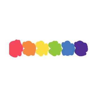 Six Rainbow Colored Blobs T-Shirt