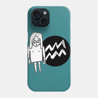 Aquarius Zodiac Woman, Aquarius Girl Phone Case