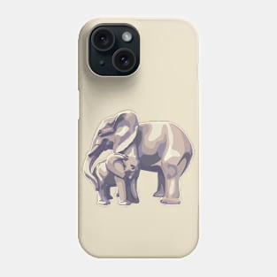 Elephant Mama and Baby Phone Case