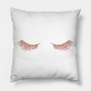 Pretty Rosegold Eye Lashes Pillow