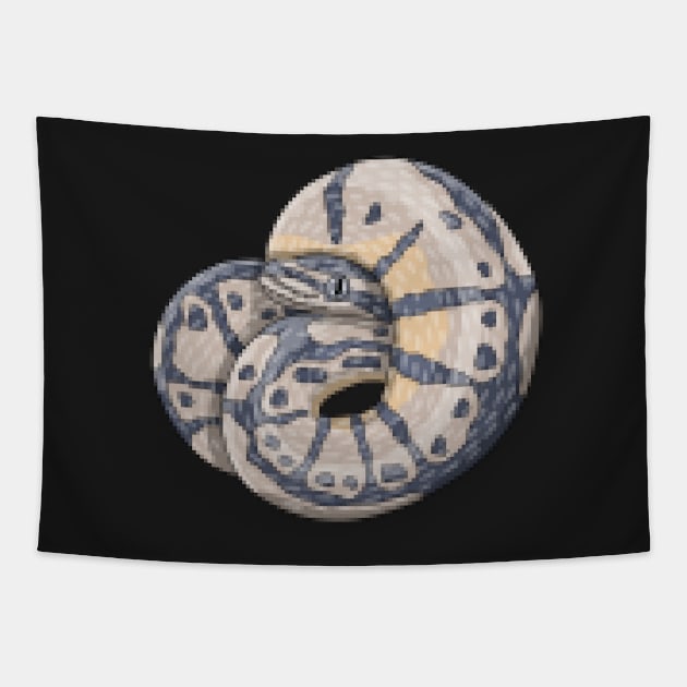 8bit ball python Tapestry by Artbychb