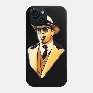 Robert De Niro smoking Al Capone mafia gangster movie Untouchables painting brown Phone Case