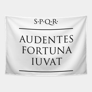 Latin quote Audentes fortuna iuvat Tapestry