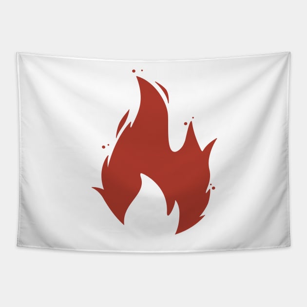 Red Fire Flame. Simple design Tapestry by DenysHolovatiuk