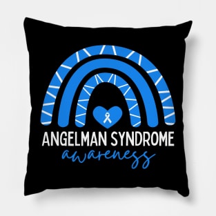 I Wear Blue Angelman Syndrome Awareness Pillow