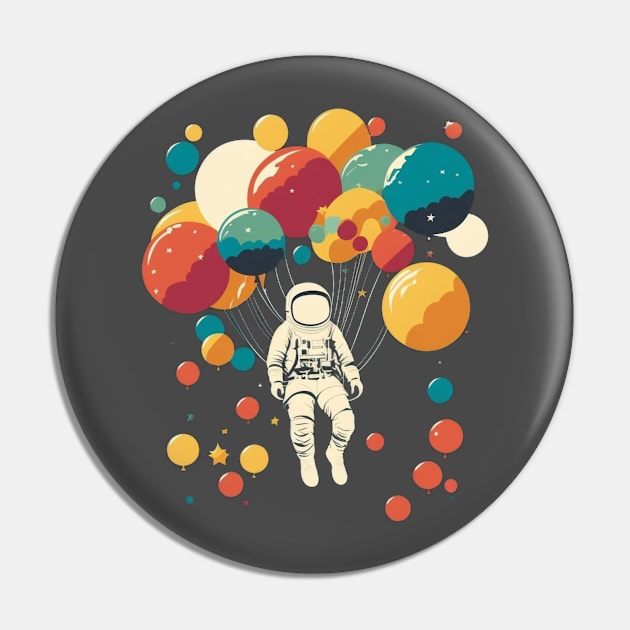 Astronaut flying with balloons Pin by Bakr