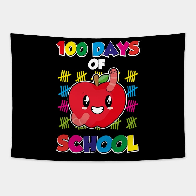 Back to The School 100 days of school Tapestry by JohnRelo