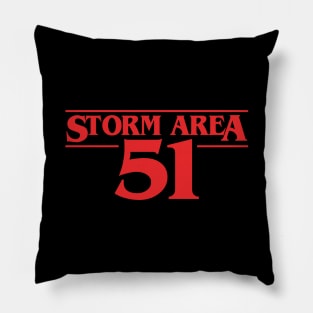 Storm Area 51 Area 51 80's Alien UFO Conspiracy Theory Slogan Pillow