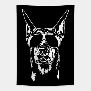 Funny Proud Doberman sunglasses cool dog Tapestry