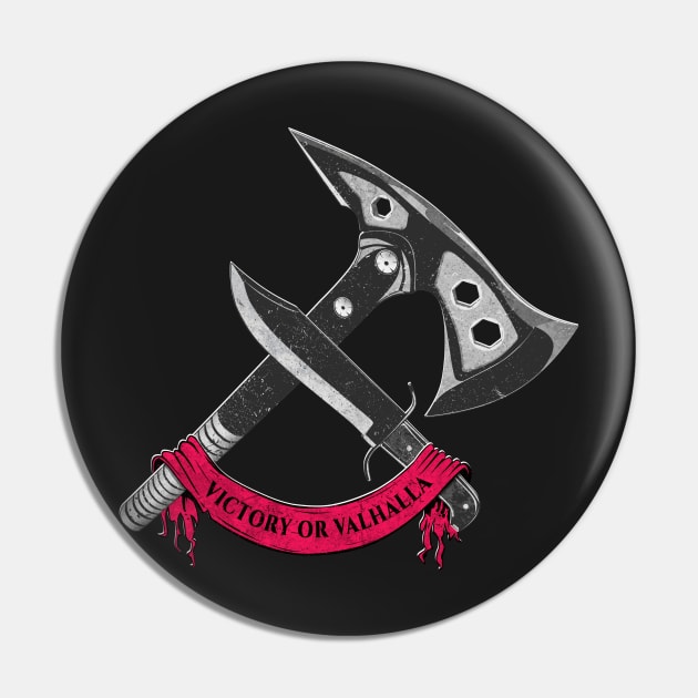 VICTORY OR VALHALLA (red) Pin by Cataraga