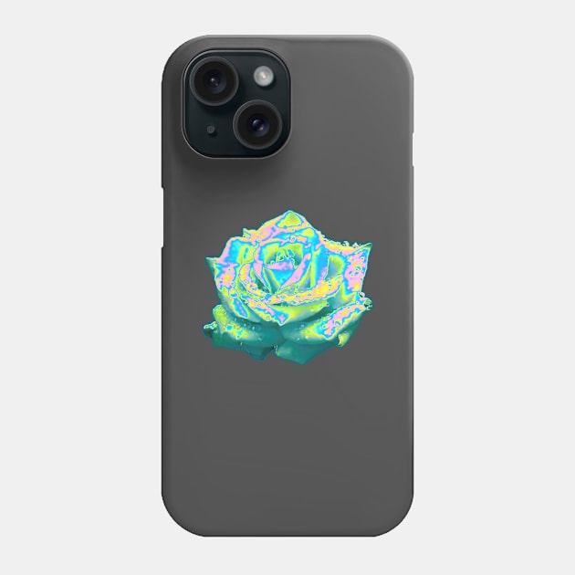 Green Holo Rose Phone Case by dinaaaaaah