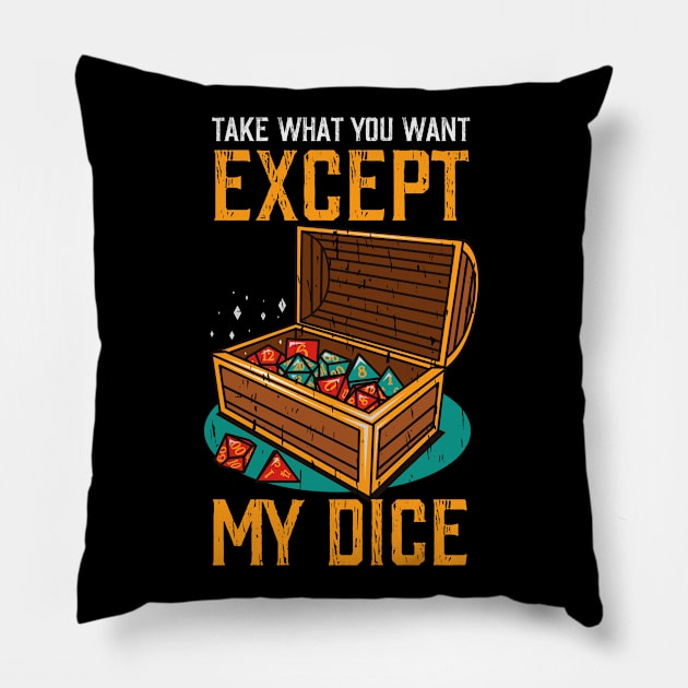 Except my dice Pillow by Domichan