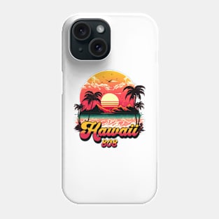 Hawaii 808 Vintage Retro Sunset Phone Case