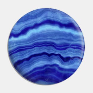 Blue Agate Watercolor Design Pin