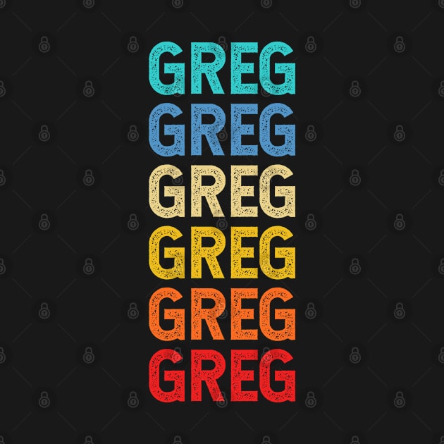 Greg Name Vintage Retro Custom Gift Named Greg by CoolDesignsDz