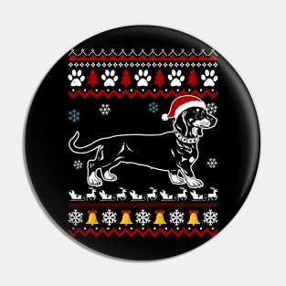 Christmas Weiner Daschund T-shirt Doxie in Dog Dress Pin