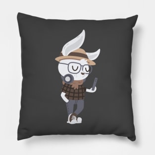 Hipster Bunny Pillow