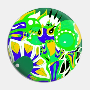 green lightning armored dogu ecopop Pin