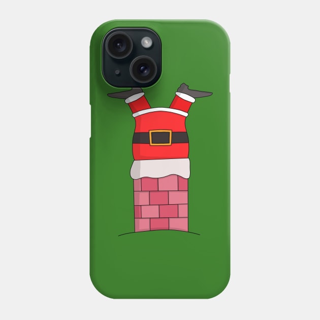 Santa Claus stuffed in the chimney Phone Case by DiegoCarvalho