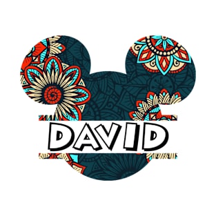 David Name With Seamless Pattern T-Shirt