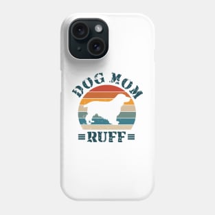 dog mum ruff funny , dog lover vintage valentines funny dog Phone Case