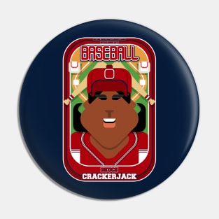 Baseball Red Blue White - Deuce Crackerjack - Aretha version Pin