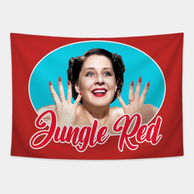 Jungle Red Tapestry by Camp.o.rama