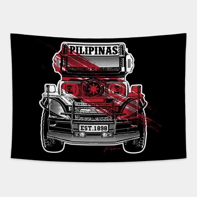 Pinoy Shirt Vintage Jeepney Filipino Shirt Tapestry by Dailygrind