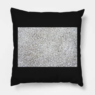 Silver Rocaille Seed Beads Pillow