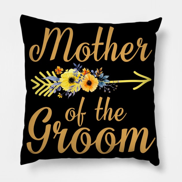 Mother of the Groom T Shirt Wedding Party Pillow by Antoniusvermeu