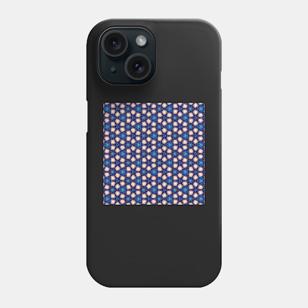 Gorgeous Blue and Gold Beadwork Inspired Fashion Print Phone Case by annaleebeer