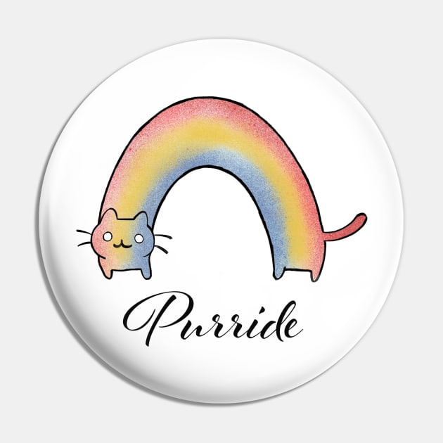 Rainbow cat purride Pin by Uwaki