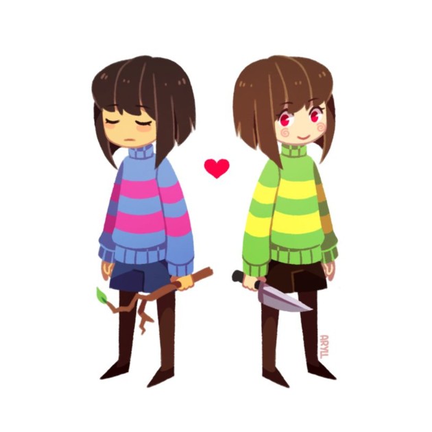 frisk chara undertale kids