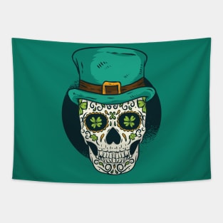 Leprechaun Sugar Skull Tapestry