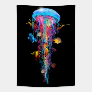 Jellyfish with Seahorse Tapestry